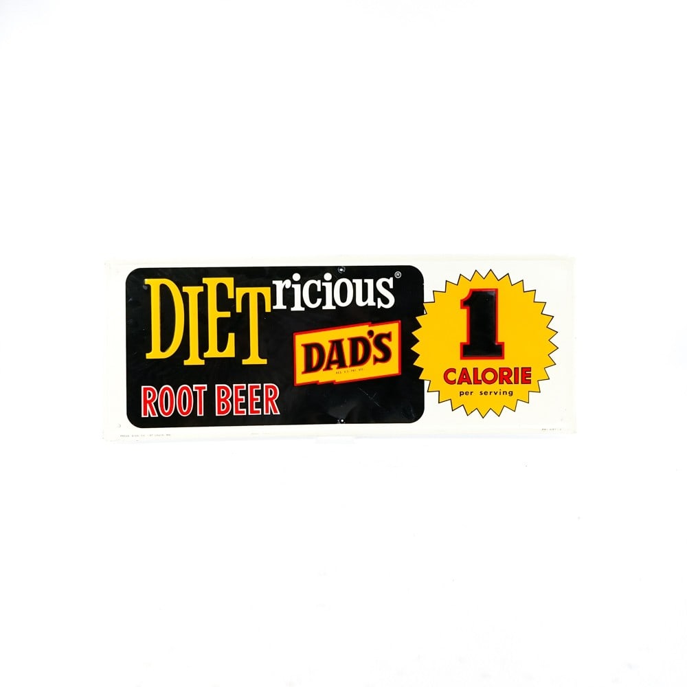 Tin "Dad's Diet Root Beer" Sign (1 of 5)