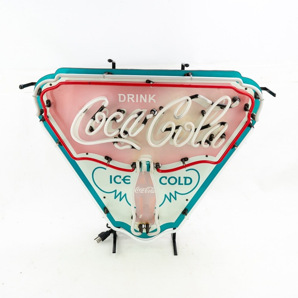 Drink Ice Cold Coca-Cola Neon Advertising Sign (1 of 9)