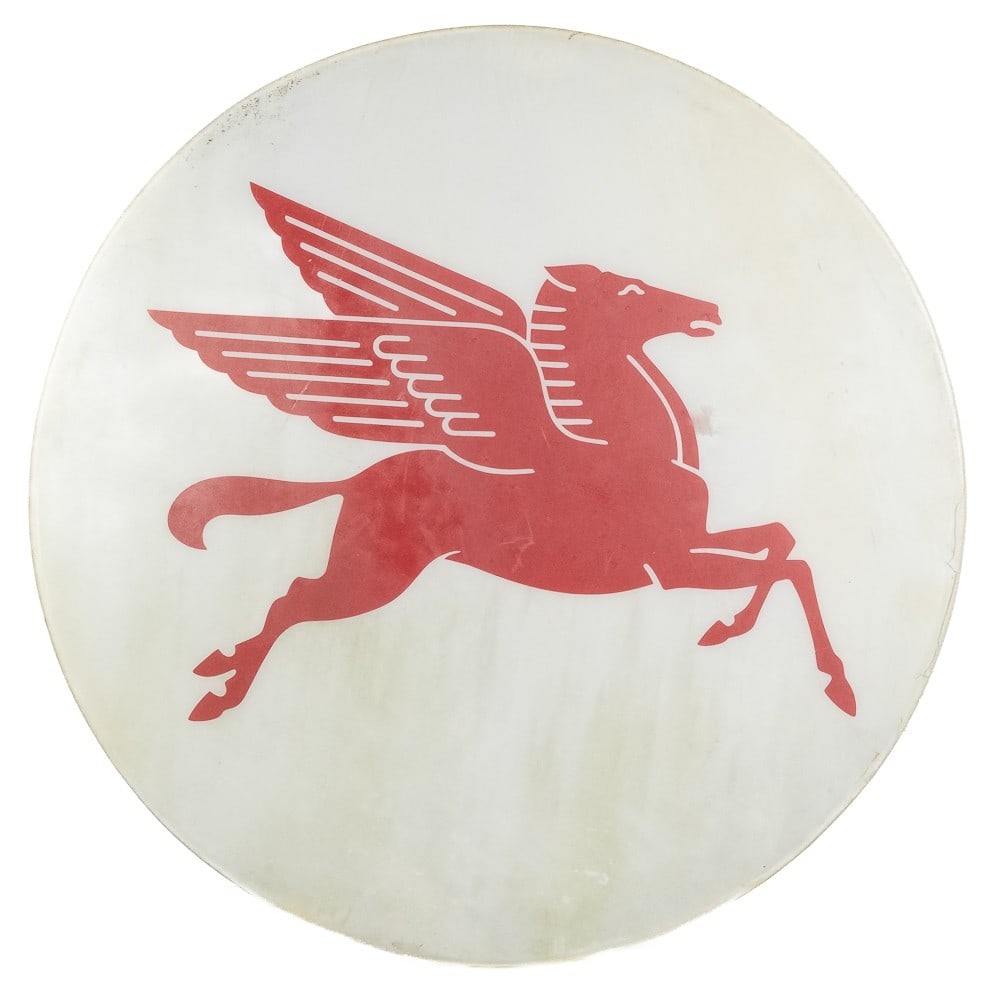 Mobil Gas Station Pegasus Horse Circular Sign (1 of 9)