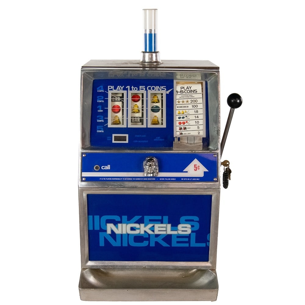1970s Jennings Blue Nickel 5C Slot Machine (1 of 10)