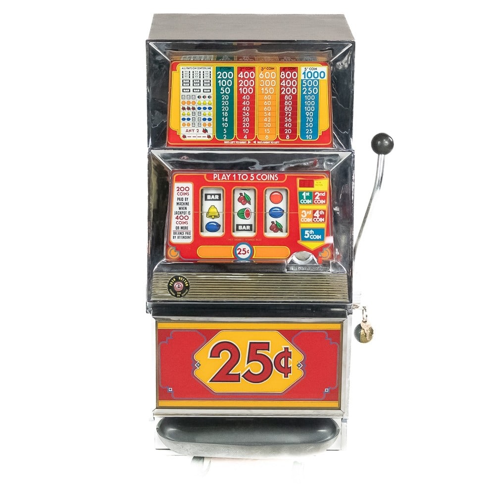 Contemporary Electric Lite-Up 25 Cent Slot Machine (1 of 9)