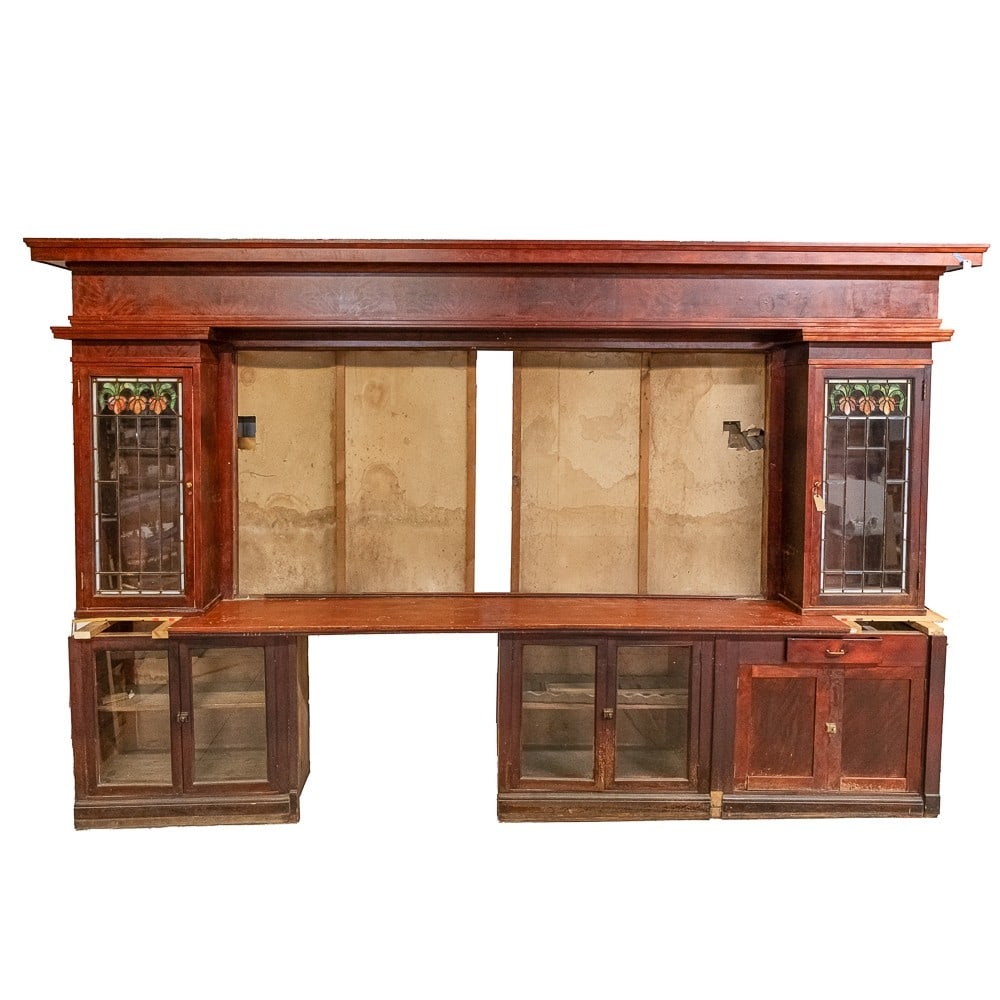 Antique Mahogany Saloon/Soda Fountain 16' Back Bar (1 of 7)