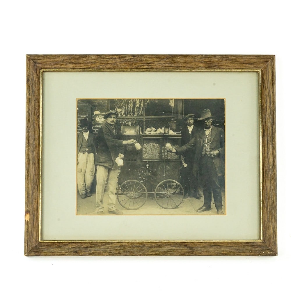 Vintage Framed Photo of a Street Peanut Vendor (1 of 5)