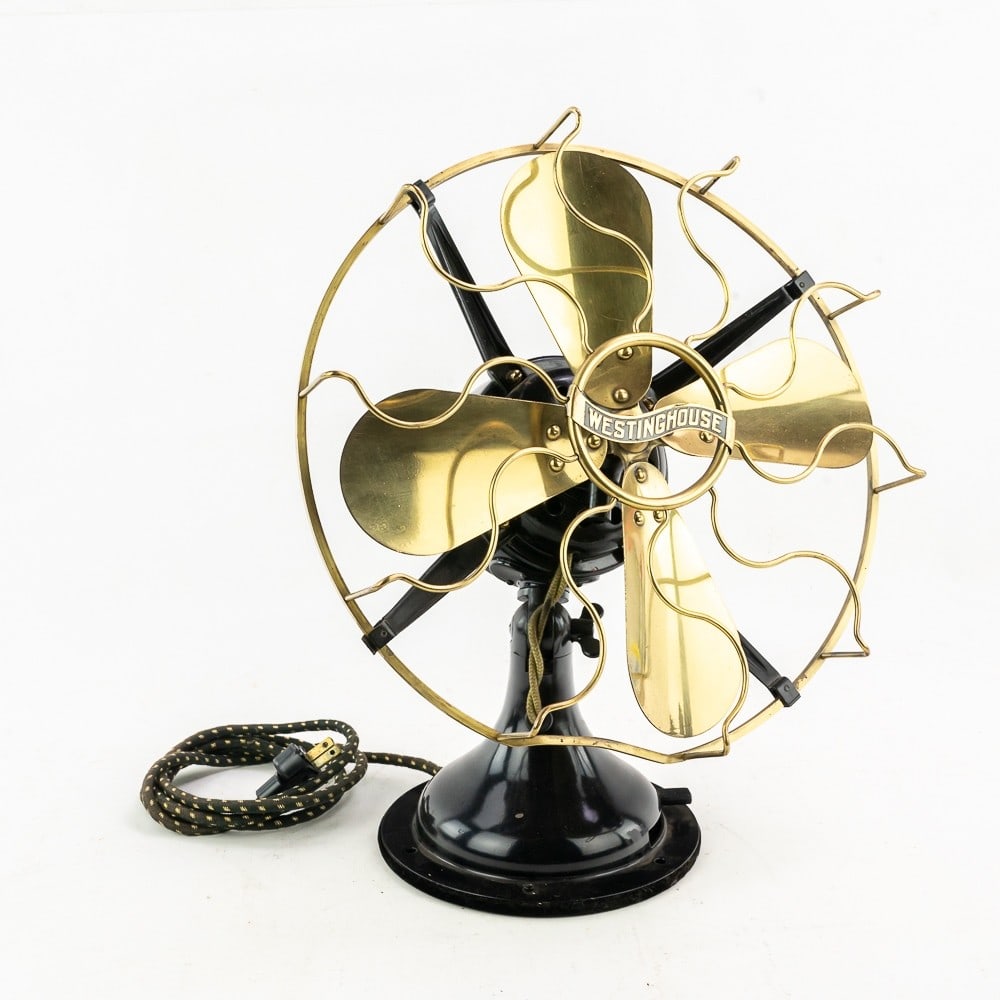 1911 Westinghouse 149575 Electric Brass Blade Fan (1 of 11)