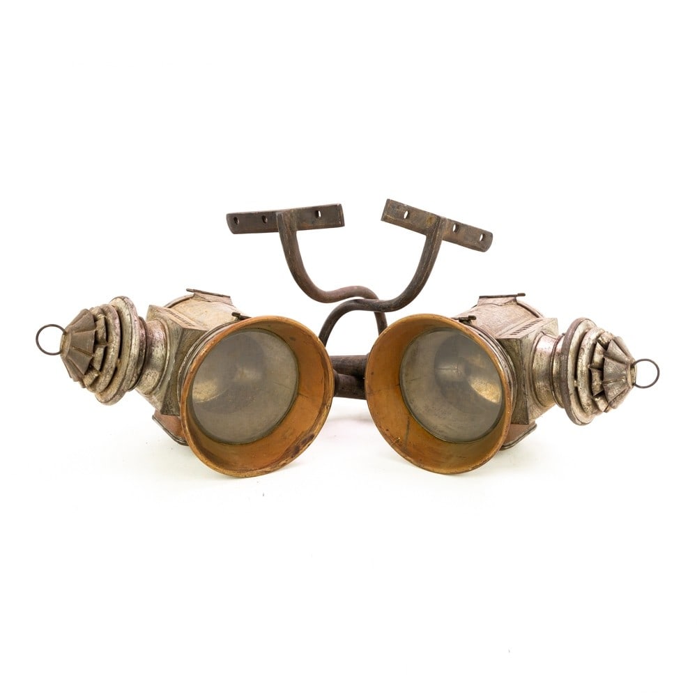 Pair of Large Carriage Lamp w/Brackets (1 of 9)