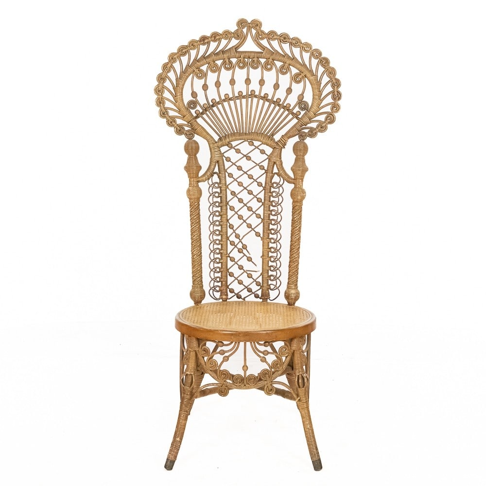 Heywood-Wakefield Antique Wicker Studio Chair (1 of 11)