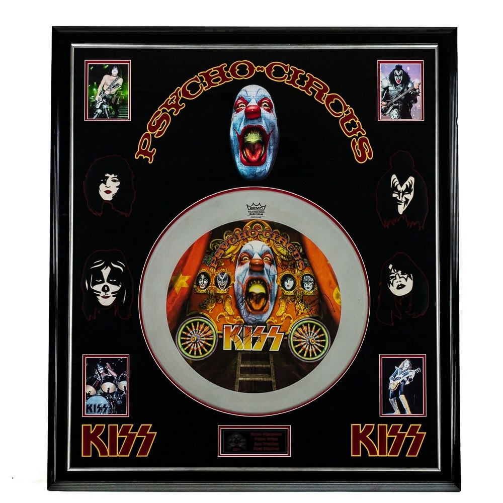 KISS "Psycho Circus" Drum Head Signed (1 of 9)