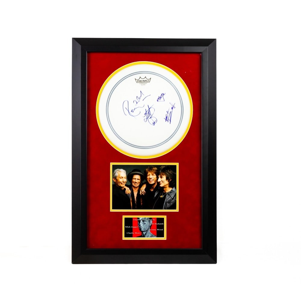 Rolling Stones Drum Head Signed (1 of 4)