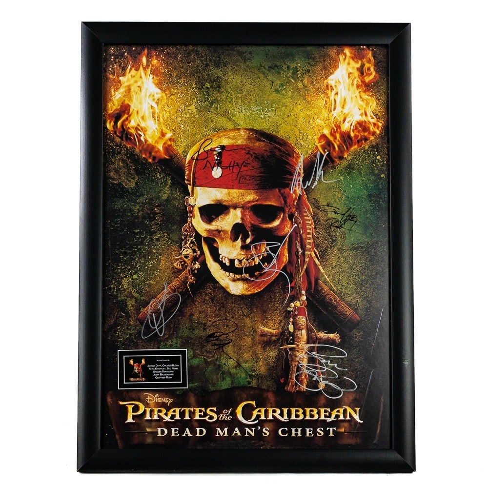 "Pirates of the Caribbean" Movie Poster Signed (1 of 11)