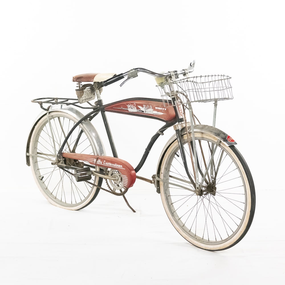 1955 Red & Black Huffy Customliner Men's Bicycle (1 of 17)