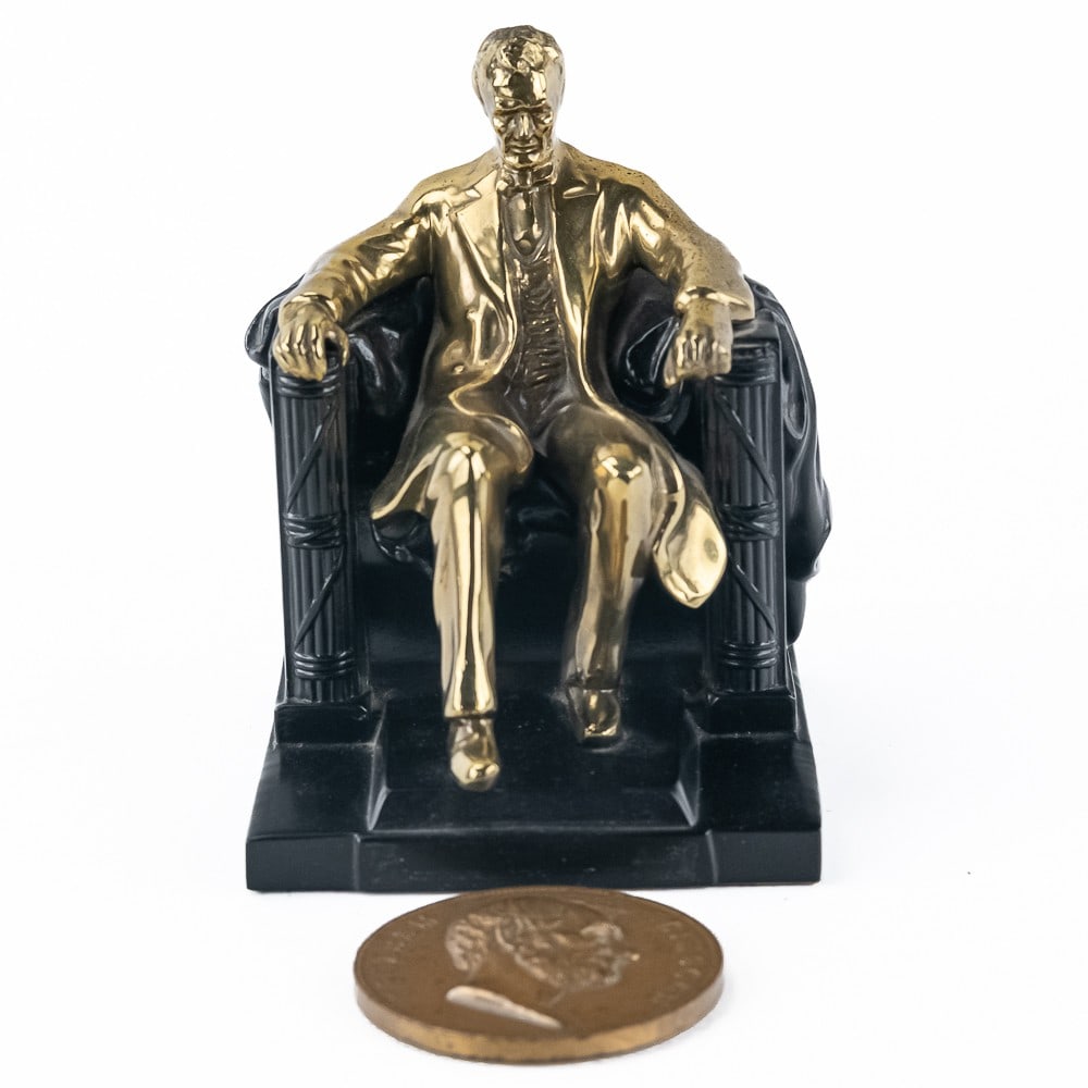Lincoln In The Chair Bookend & Lincoln Bronze (1 of 11)