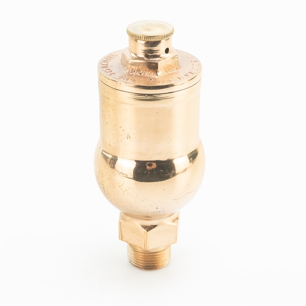 Jas P Marsh & Co No. 5 Brass Thermodisk: Antique Jas. P. Marsh & Co. No.5 thermodisk with an amazing aged brass body. It is approximately 6" inches tall and is about 3" inches wide. In very good condition with minor scuffs and marks noted. T