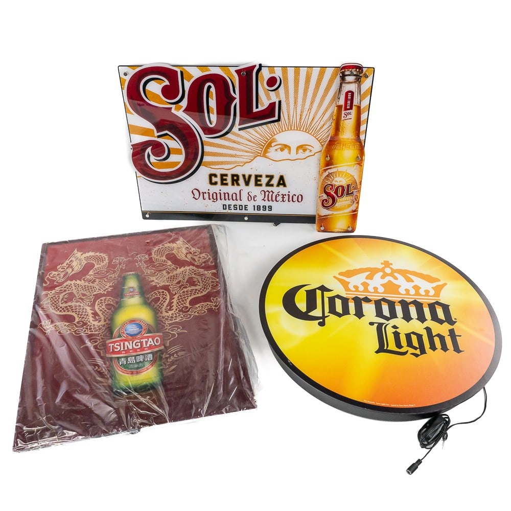 (3) Assorted LED Breweriana (1 of 11)