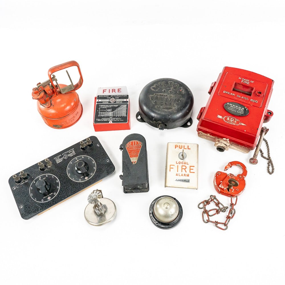 Collection of Vintage Fire Alarm Items ADT & More (1 of 12)