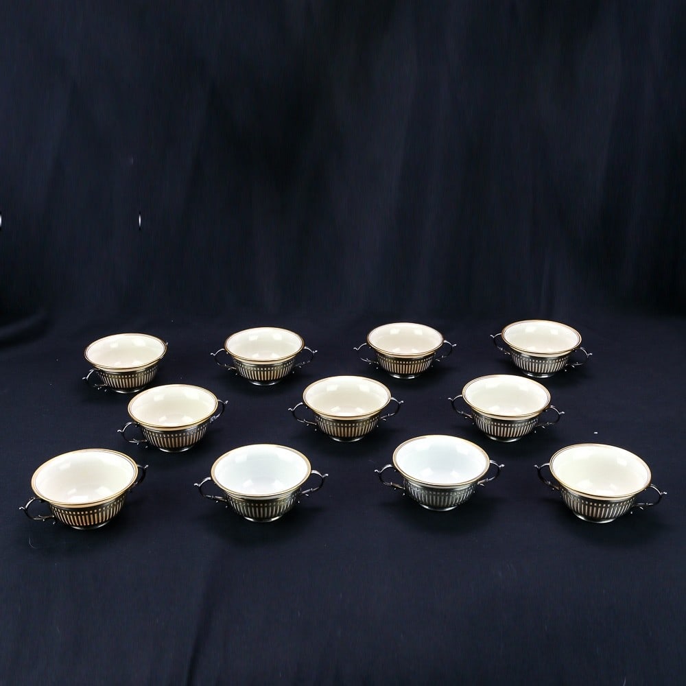 Reed and Barton Lenox Silver Plate Bouillon Cups (1 of 6)
