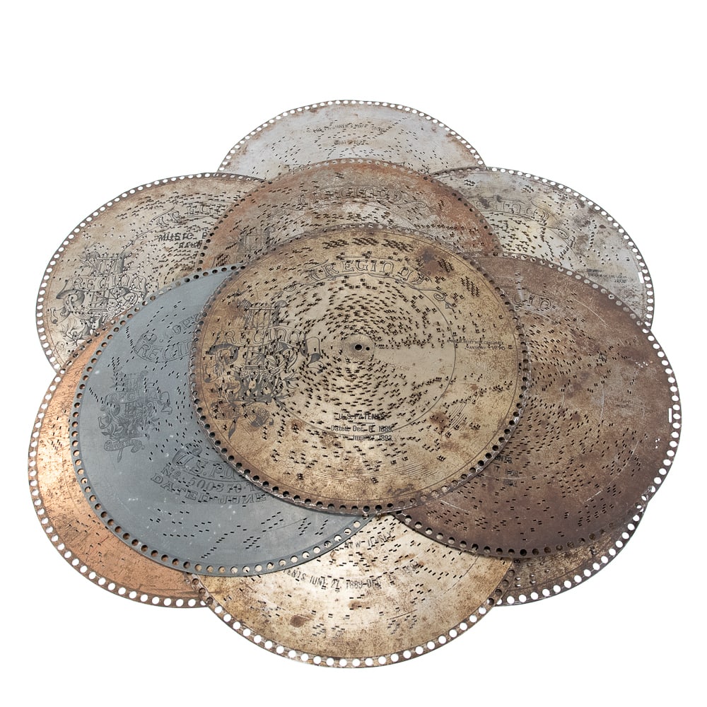 Lot of 10 15.5" Regina Music Box  Discs (1 of 5)