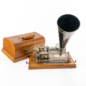 Columbia Type BX Eagle Cylinder Phonograph w/Horn