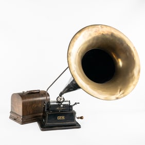 Edison Gem Cylinder Phonograph w/Horn