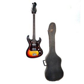 National Electric Bass Guitar w/Case