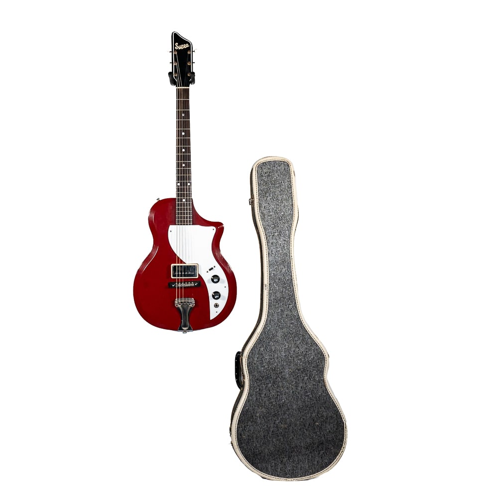 RARE! 1958 Electric Supro Guitar w/Original Case: 1966 6 string electric. Serial No. T57775. It's all there including the original case! We've got some conflicting reports on the year for this beauty - per the consignor, it's a 1958, however, a reput
