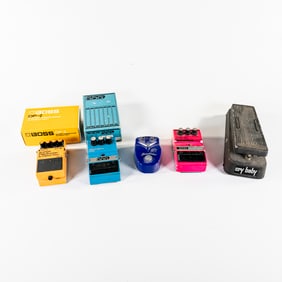 5 Vintage Guitar Pedals including VOX Cry Baby