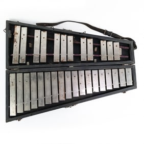 Xylophone in Black Wood Case