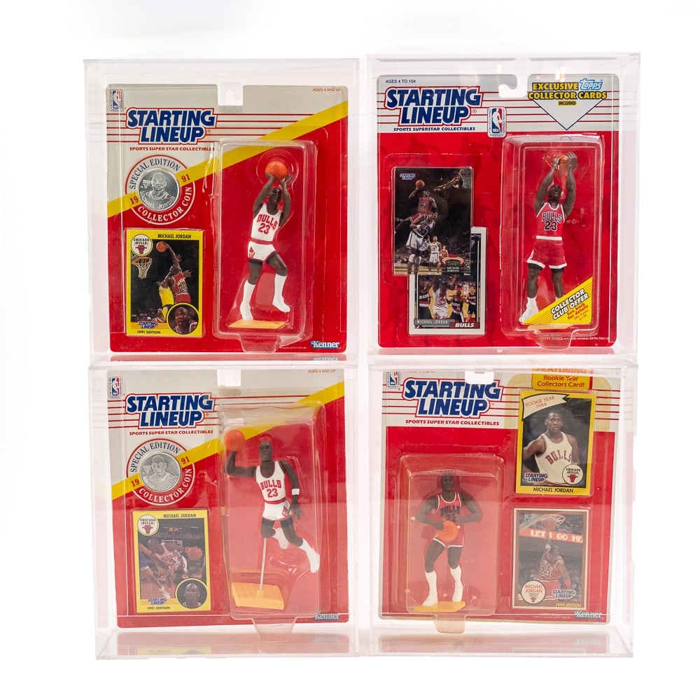 (4) NIB Michael Jordan Starting Lineup Figures (1 of 9)