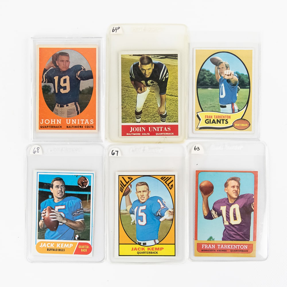 1958 1964 Topps Unitas 1963 1970 Tarkenton & Kemp+ (1 of 8)