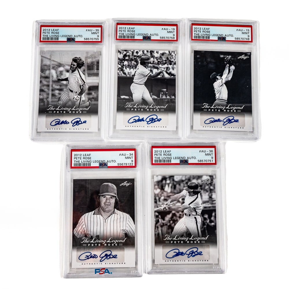 (5) 2012 Leaf Living Legend Pete Rose AUTO PSA 9 (1 of 11)
