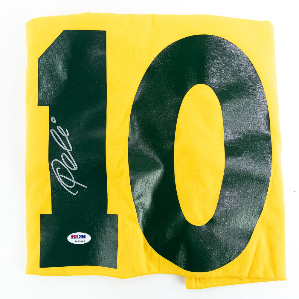 Brazil Pele Autographed Soccer Jersey PSA DNA (1 of 6)