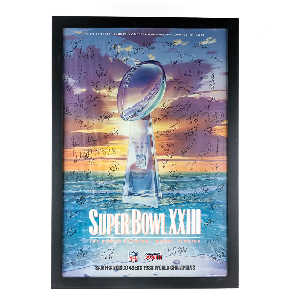 1989 Super Bowl XXIII 49ers Bengals Framed Poster (1 of 9)