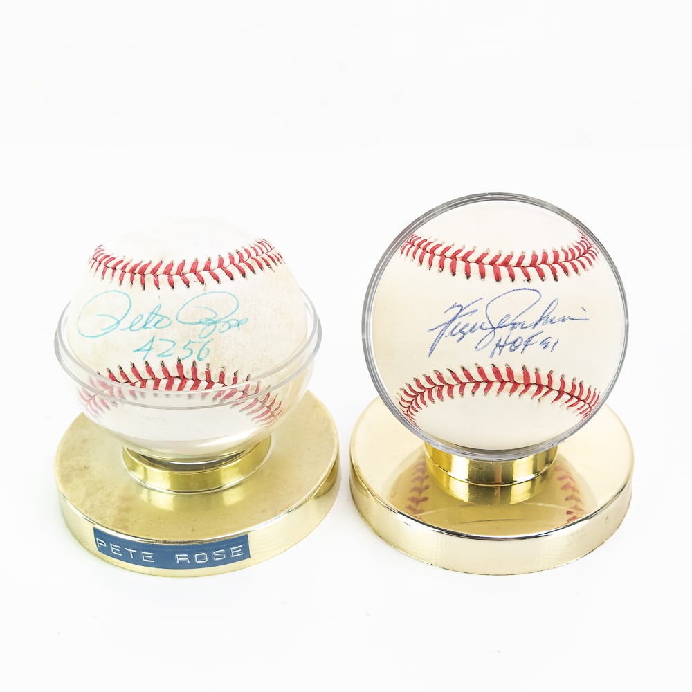 Fergie Jenkins & Pete Rose Autographed Baseballs (1 of 6)
