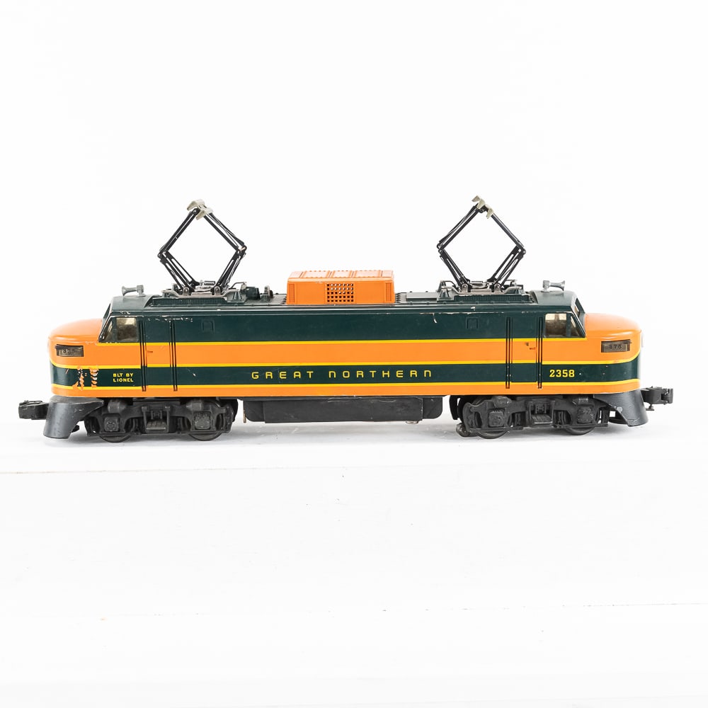 Original Lionel #2358 Great Northern Locomotive: Hard to find original postwar Lionel #2358 Great Northern EP-5 electric powered locomotive. Good overall condition with some age and wear marks present including minor scuffs, scratches & cosmetic imp