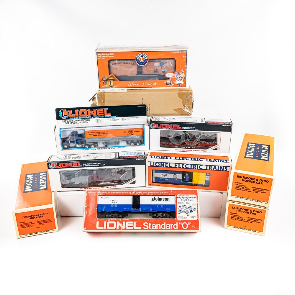 Collection of (9) NIB Lionel O Gauge Railway Cars (1 of 13)