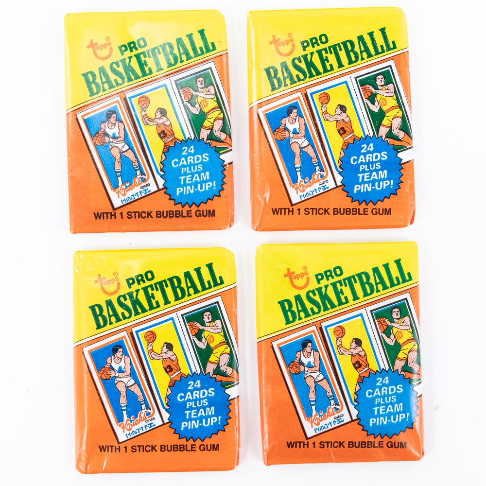 (4) Unopened 1980-1981 Topps Basketball Wax Packs (1 of 2)