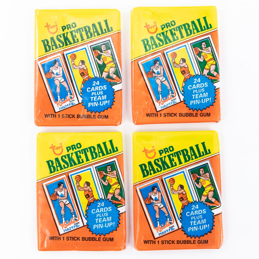 (4) Unopened 1980-1981 Topps Basketball Wax Packs (1 of 2)