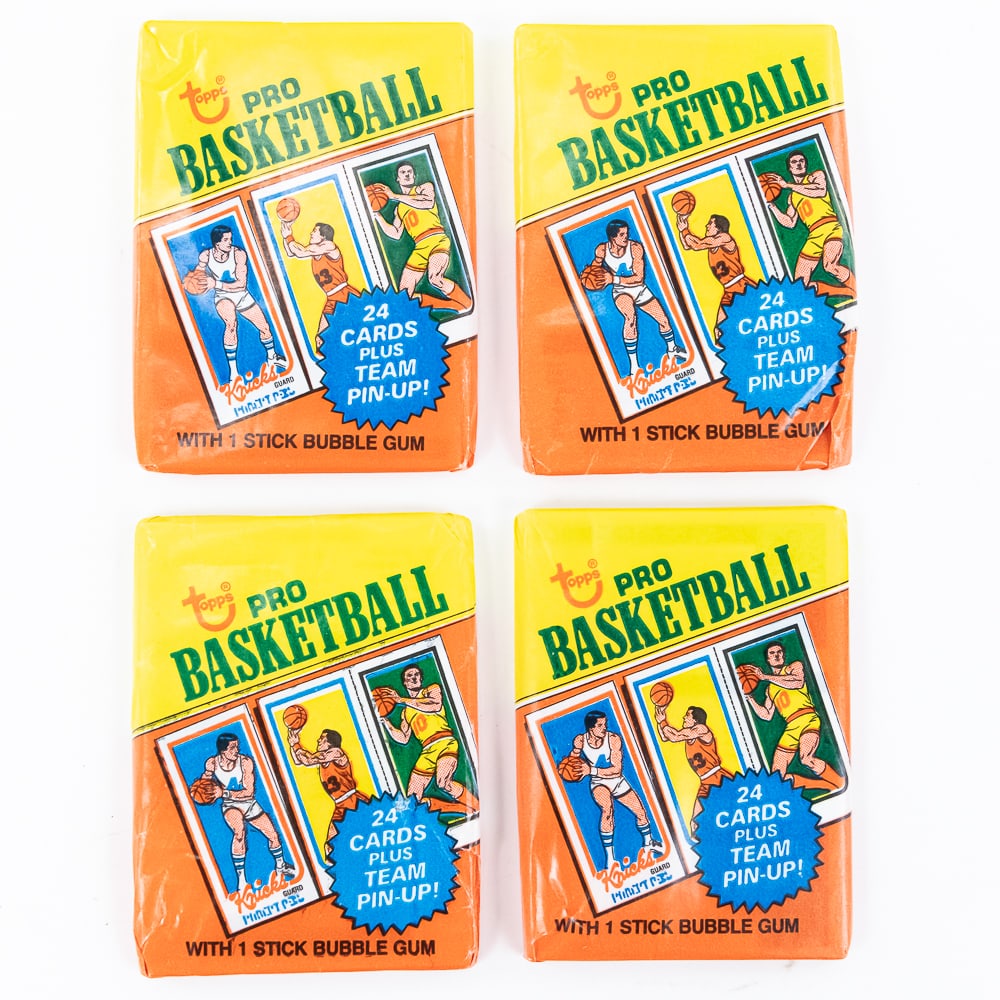 (4) Unopened 1980-1981 Topps Basketball Wax Packs (1 of 2)