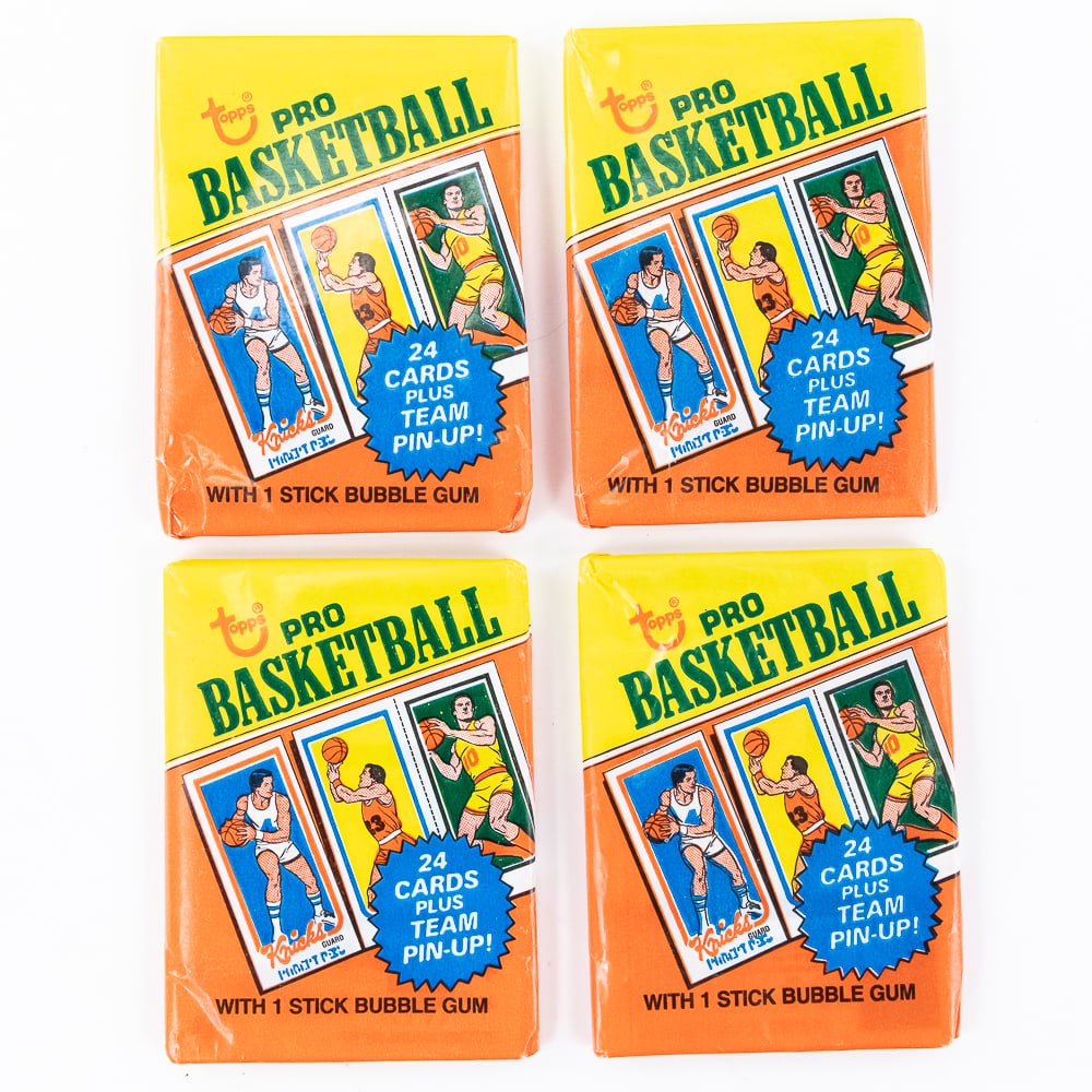 (4) Unopened 1980-1981 Topps Basketball Wax Packs (1 of 2)