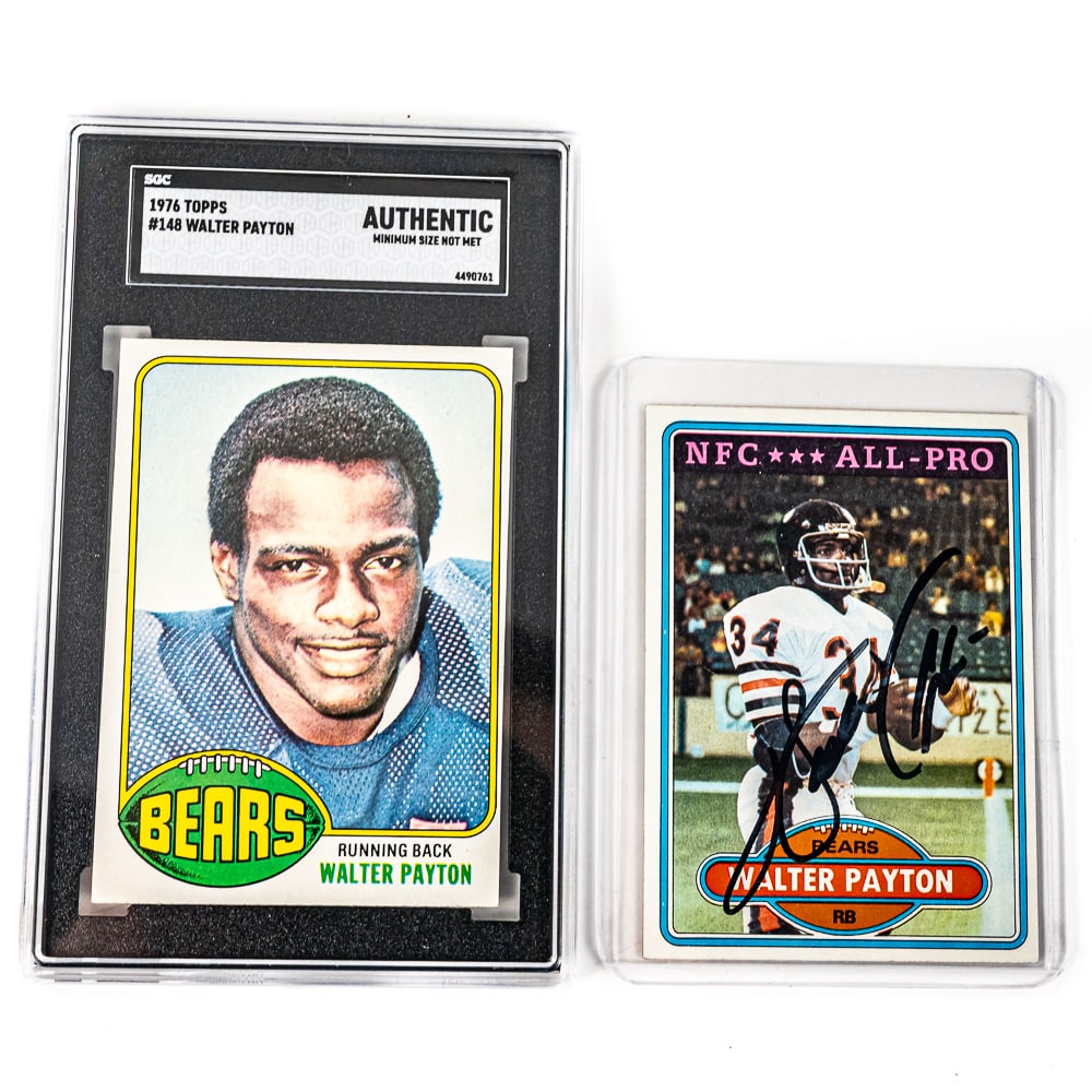 1976 Topps #148 Payton RC SGC A & Payton Auto Card (1 of 5)