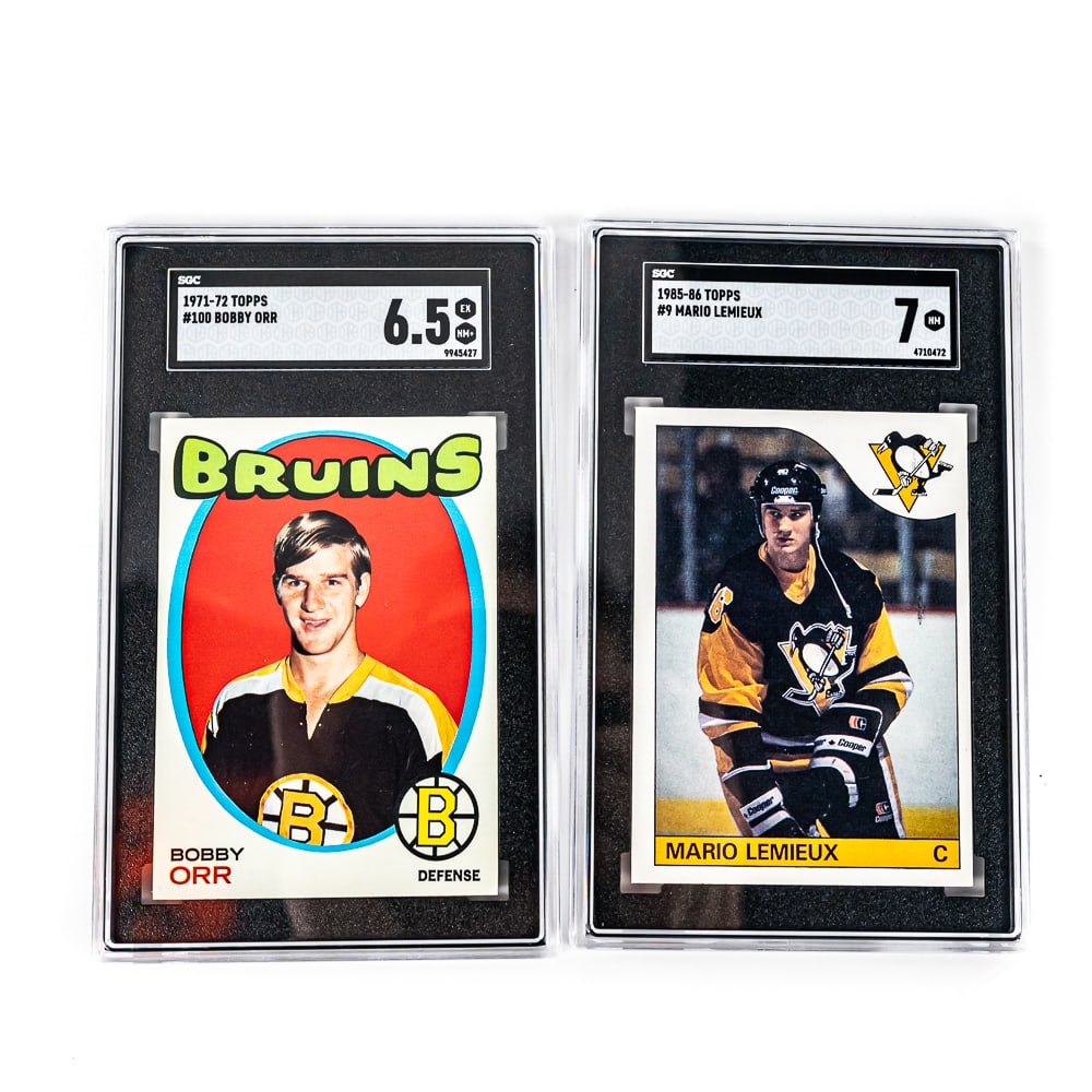 71-72 Topps Orr SGC 6.5 '85 Topps Lemieux SGC 7 (1 of 5)