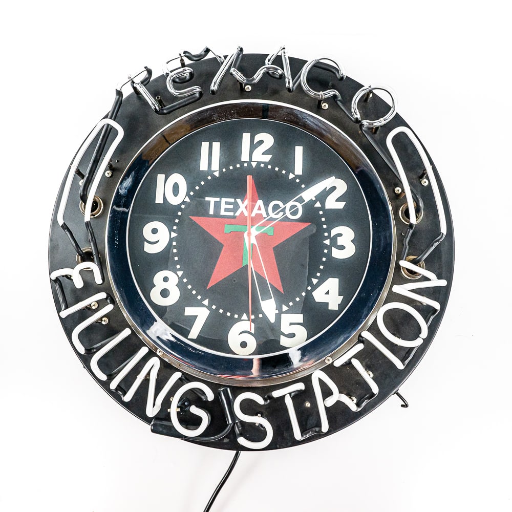 Large Texaco Neon Clock Sign (1 of 11)