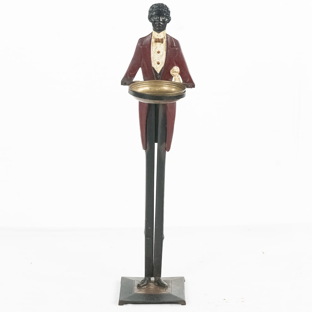 Vintage Black Americana Butler Standing Ashtray (1 of 9)