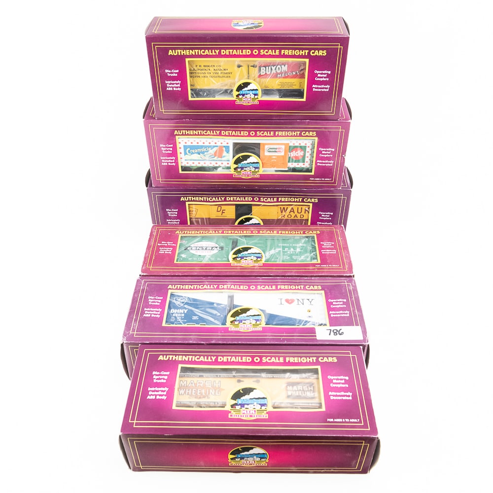 MTH Marsh Wheeling Buxom Melons Creamsicle & More+: Collection features MTH #20-93024 NYC Boxcar, #20-93045 Delaware & Hudson Boxcar, #20-93185 Milwaukee Road #15510 Boxcar, #20-94340 Marsh Wheeling Reefer, #20-94571 Buxom Melons Reefer Car & MTH #20-9