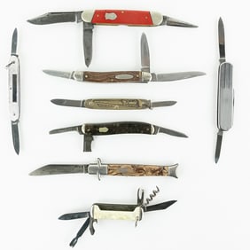 8 Antique Imperial Cutlery Pocket Knives