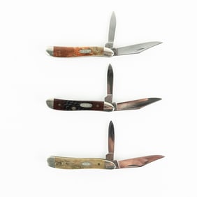 3 Case XX 6220 Peanut Knives (1990s)