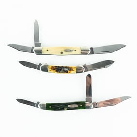 3 Assorted Case XX Collector Knives