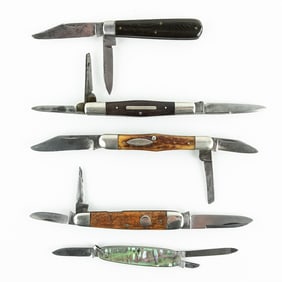 5 Vintage Cattaraugus Pocket Knives