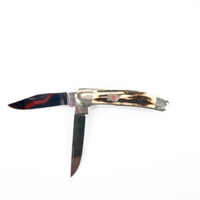 Robt Klaas Kissing Crane Model #25 Folding Trapper