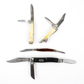 4 Sears Branded Vintage Folding Knives