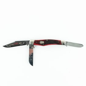 Schatt and Morgan NSBC Red Bone Stockman Knife